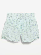 Image 4 of 4, High-Waisted Dolphin-Hem Run Shorts for Girls