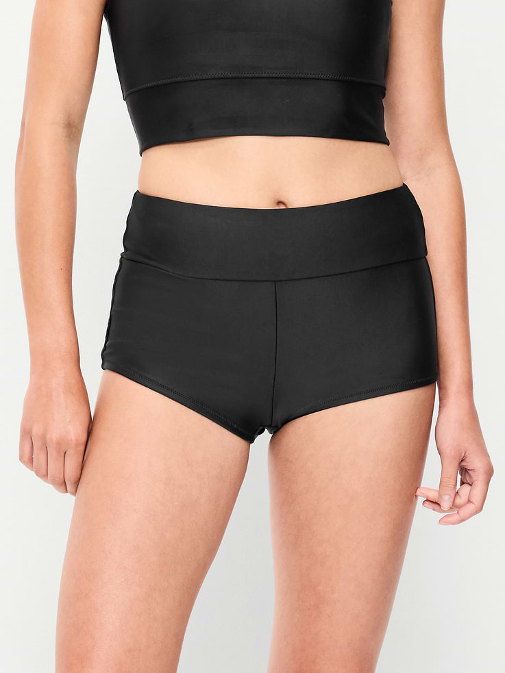 Image number 1 showing, High-Waisted Retro Swim Bottoms