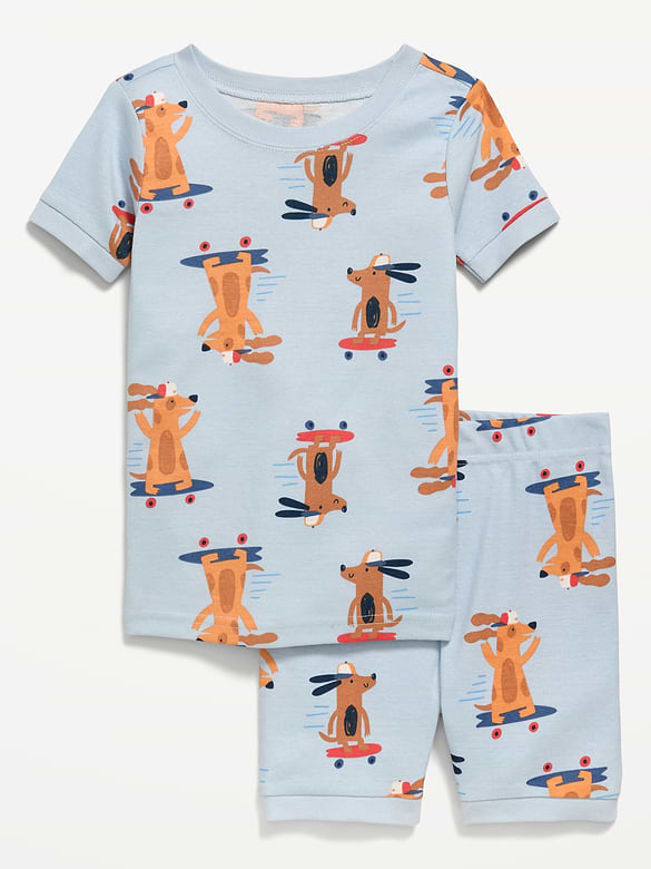 Printed Snug-Fit Pajama Set for Toddler & Baby