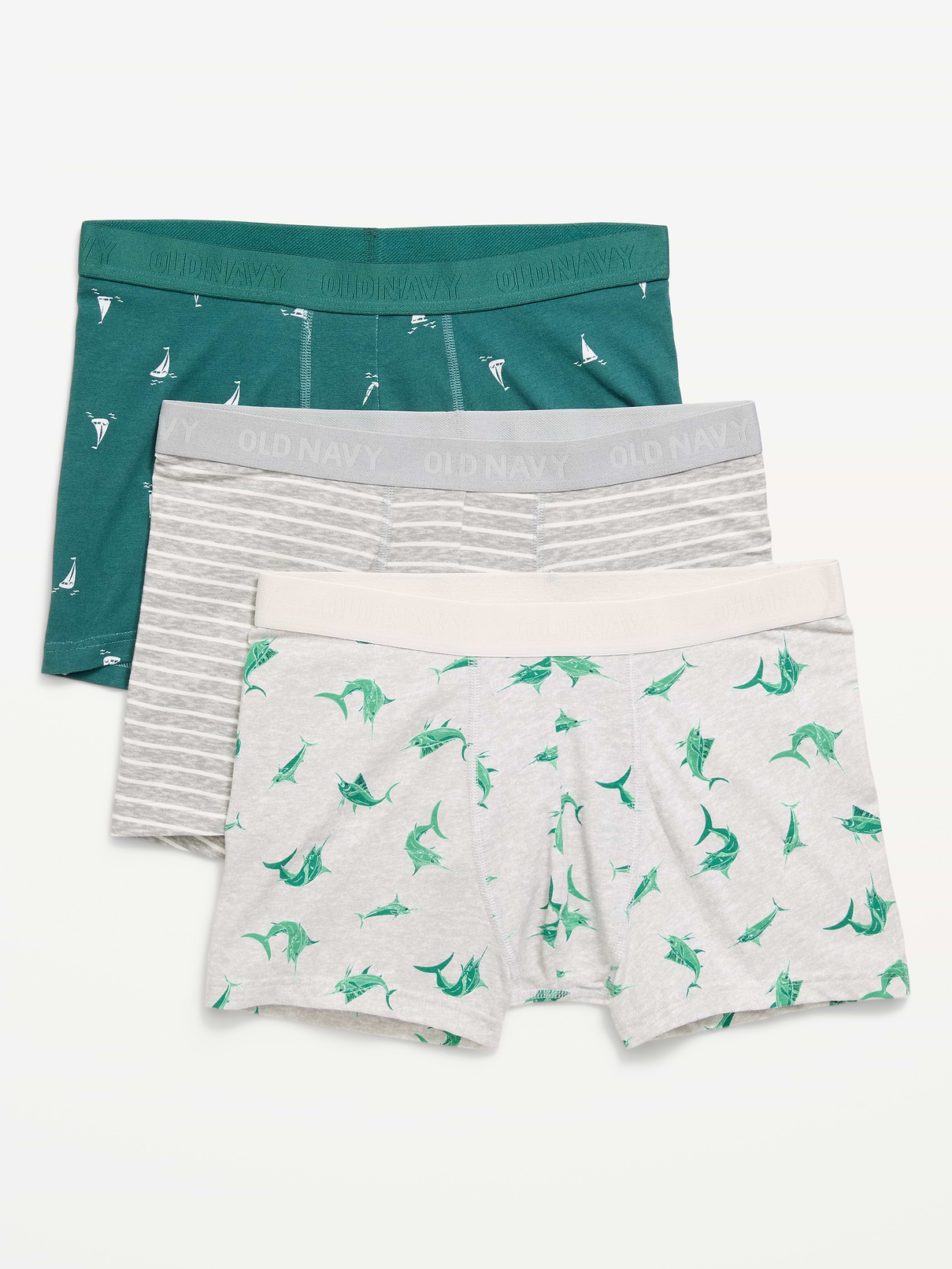Image number 1 showing, Printed Trunks 3-Pack -- 3-inch inseam