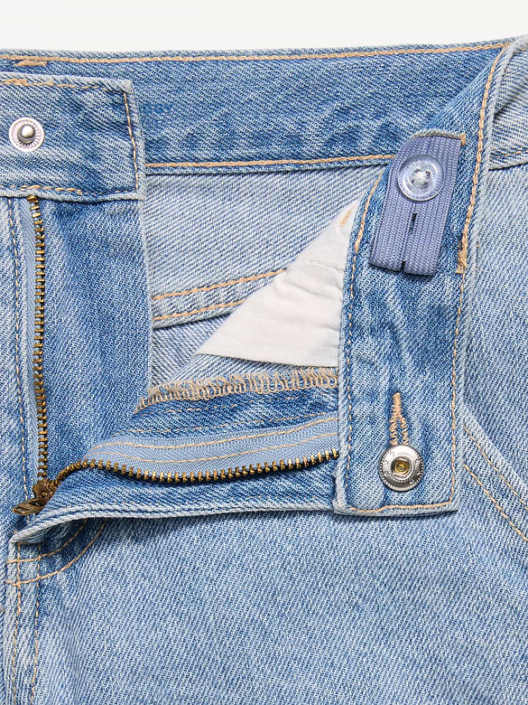 Below Knee Super Baggy Utility Jean Shorts for Boys