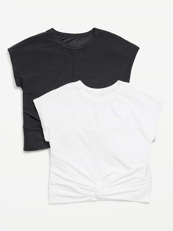 T-shirt à manches courtes et nœud sur le devant NuageSport pour fille
