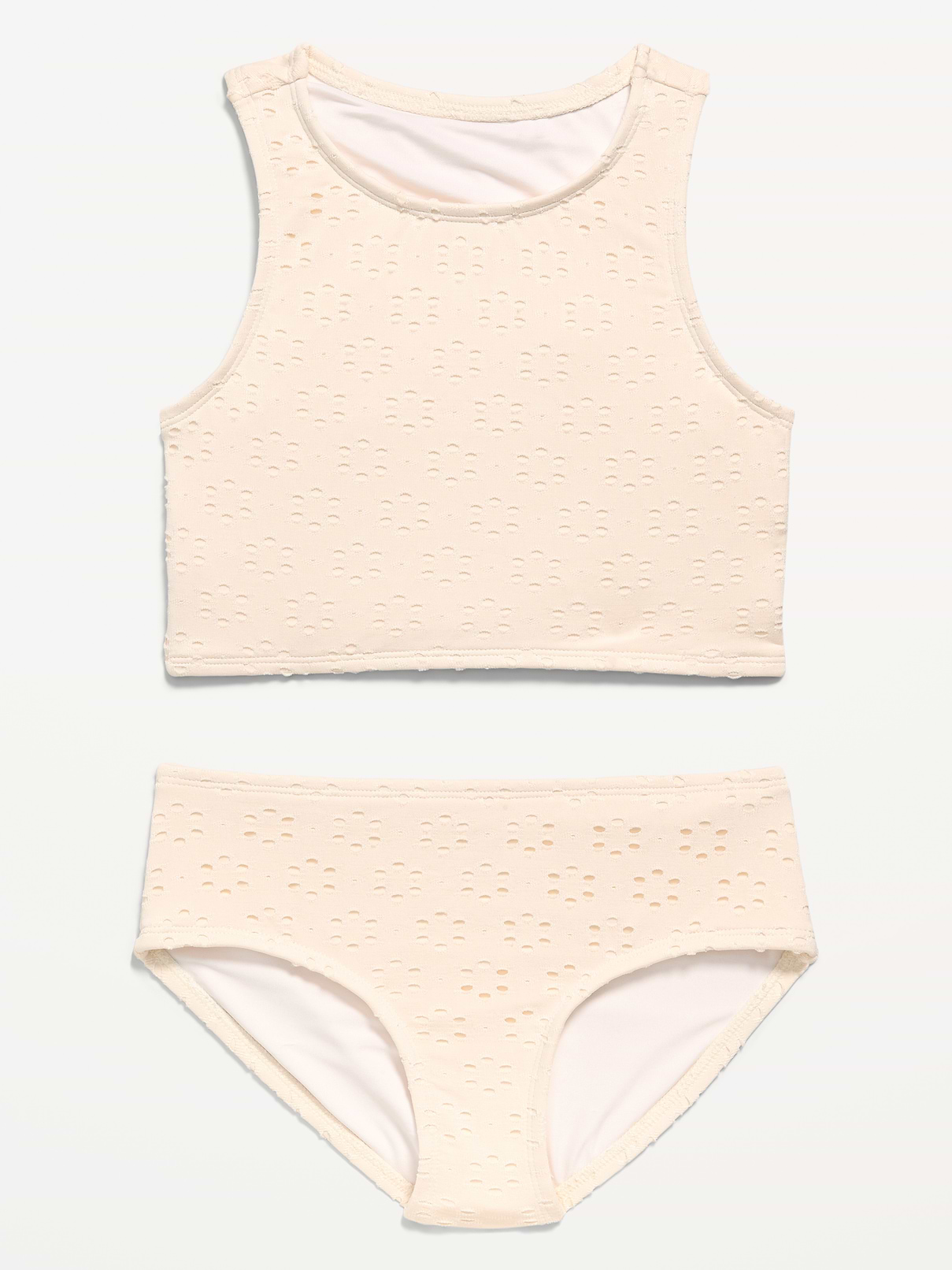 Image number 1 showing, Eyelet Tankini Swim Set for Girls