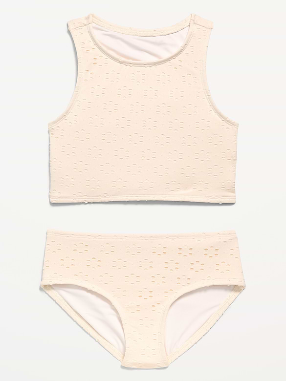 Eyelet Tankini Swim Set for Girls
