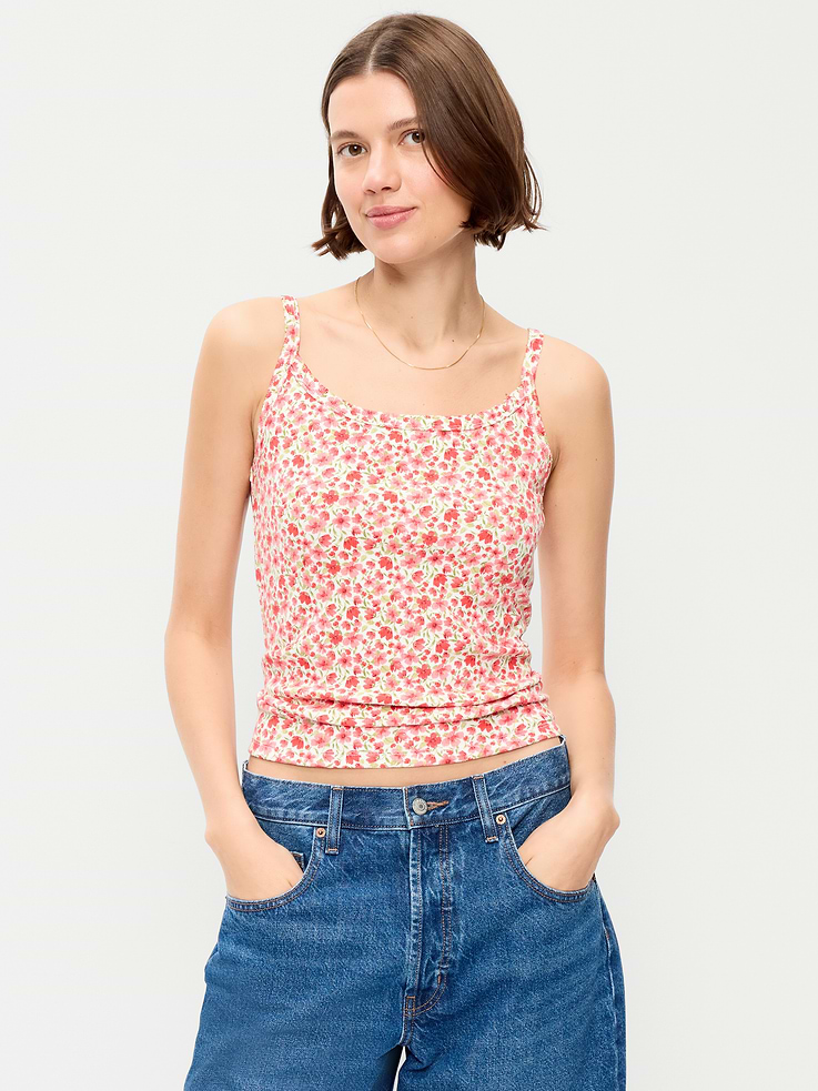 L'image numéro 1 présente Camisole en tricot pointelle