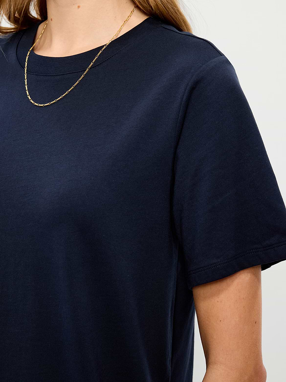 Vintage Crew-Neck Mini T-Shirt Dress