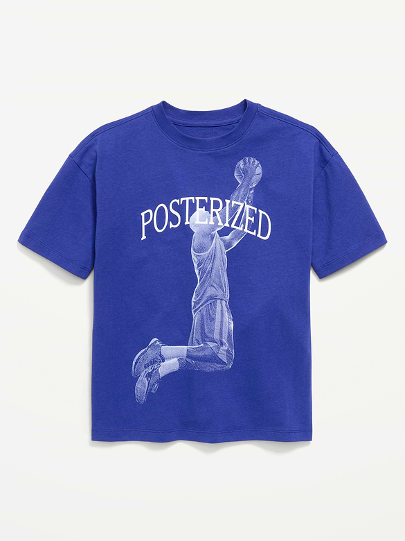 Oversized Short-Sleeve Graphic T-Shirt for Boys