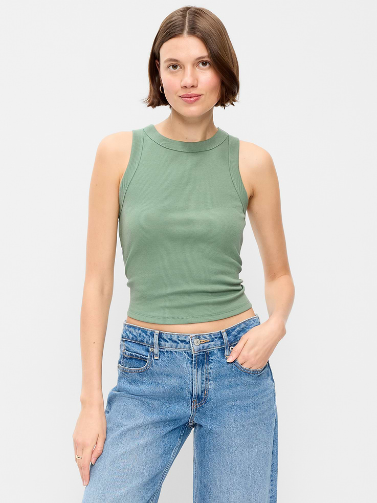 L'image numéro 1 présente Camisole courte moulante