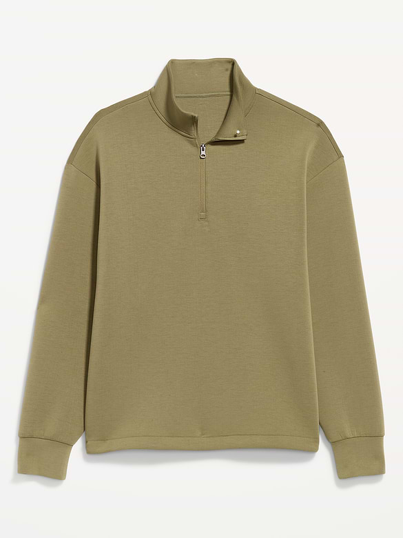 Bounce Fleece Oversized Quarter-Zip Pullover