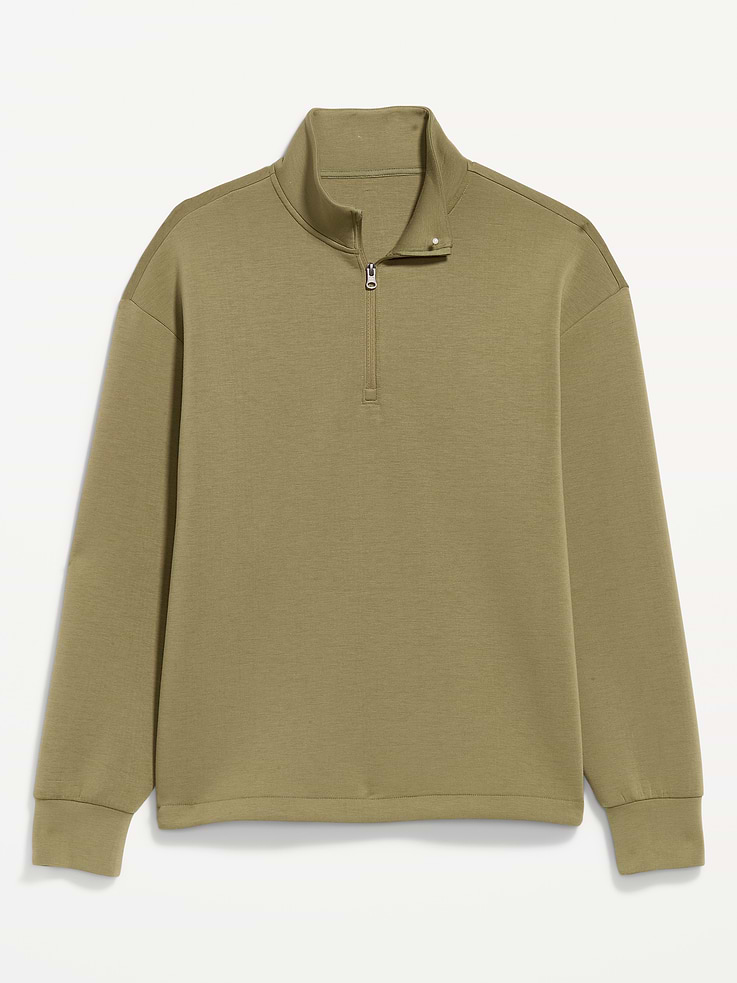 Image number 4 showing, Bounce Fleece Oversized Quarter-Zip Pullover