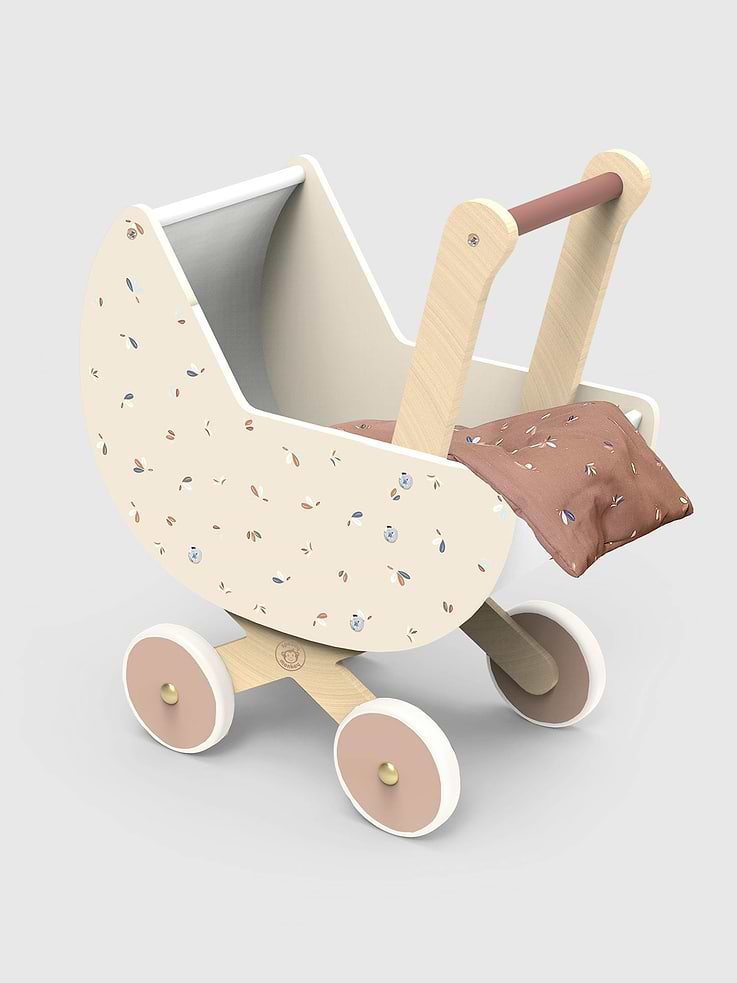 Image 1 of 5, Let your little one's imagination soar with the charming 'Doll Pram', a delightful addition to their playtime adventures., Your child will love taking their favorite dolls for a stroll in this beautifully crafted pram., The multicolor design adds a playful touch, making it a perfect gift for any young caregiver., Speedy Monkey 'Doll's Pram' features a quality construction, safety features, and timeless appeal that sets it apart from the rest.