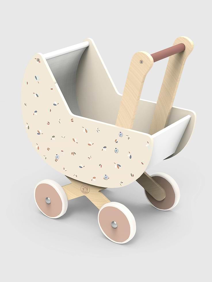 Image 4 of 5, Doll Pram Toddler Toy