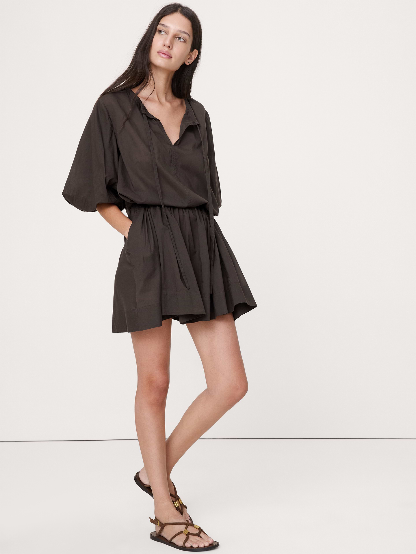 Image number 1 showing, Lightweight Cotton Mini Dress