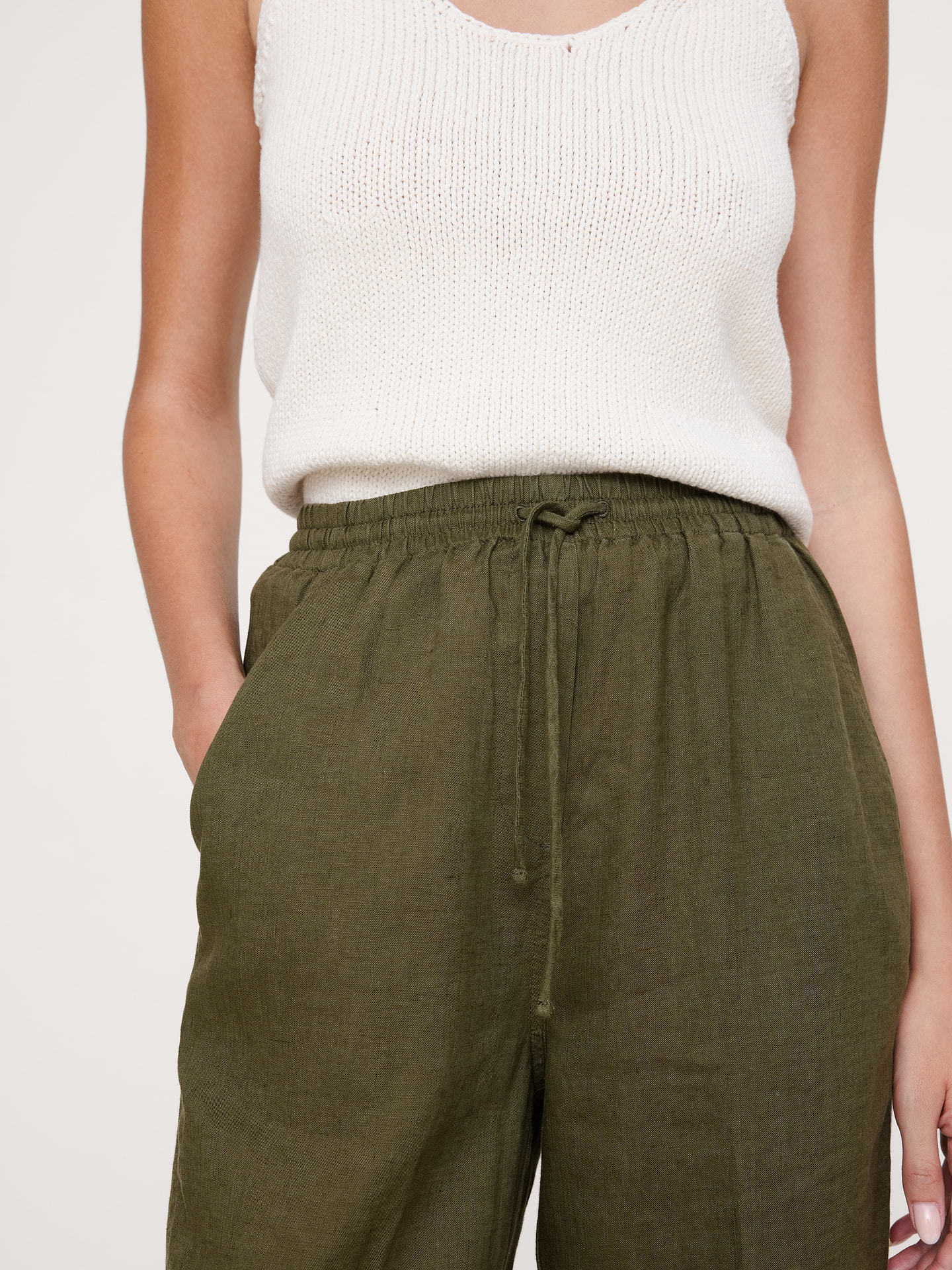 Image number 3 showing, The Getaway Straight-Leg Pull-On Pant in Linen