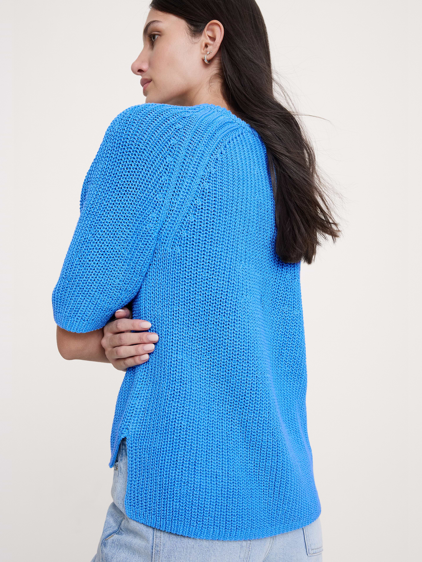 Image number 4 showing, Cotton Puff-Sleeve Sweater