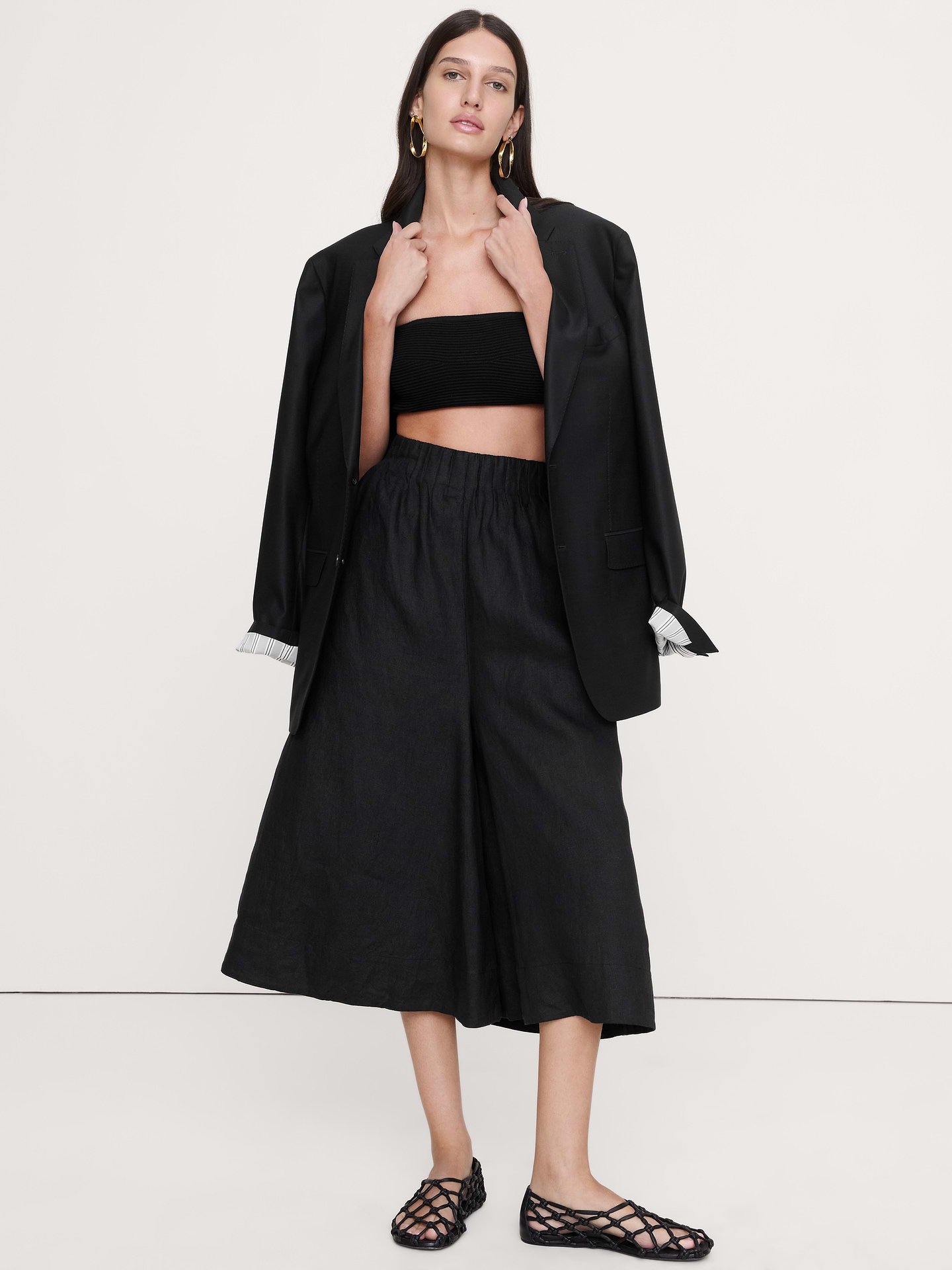 Image number 1 showing, Linen Culotte
