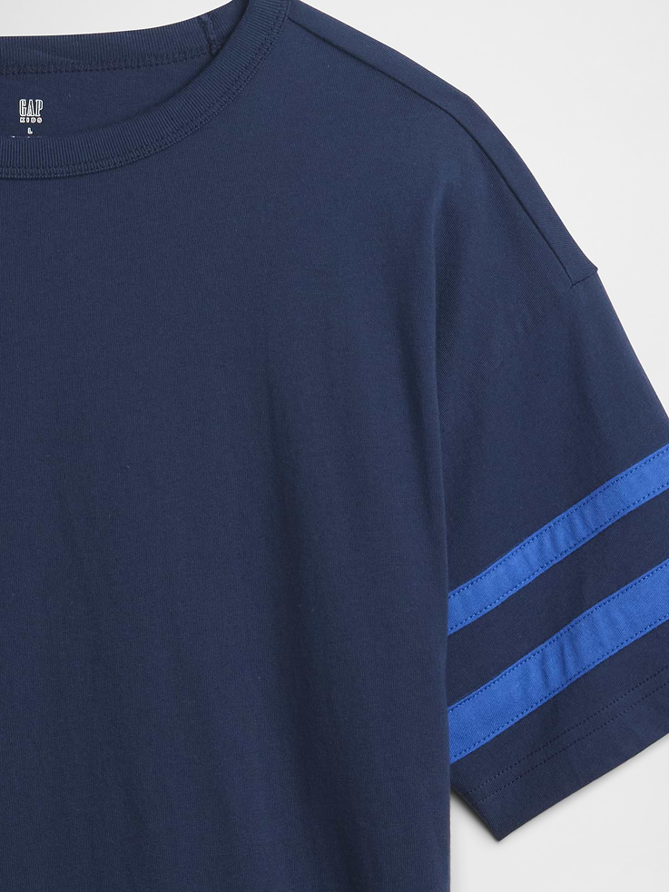 Image 3 of 3, Kids Everyday Soft Boxy Stripe T-Shirt