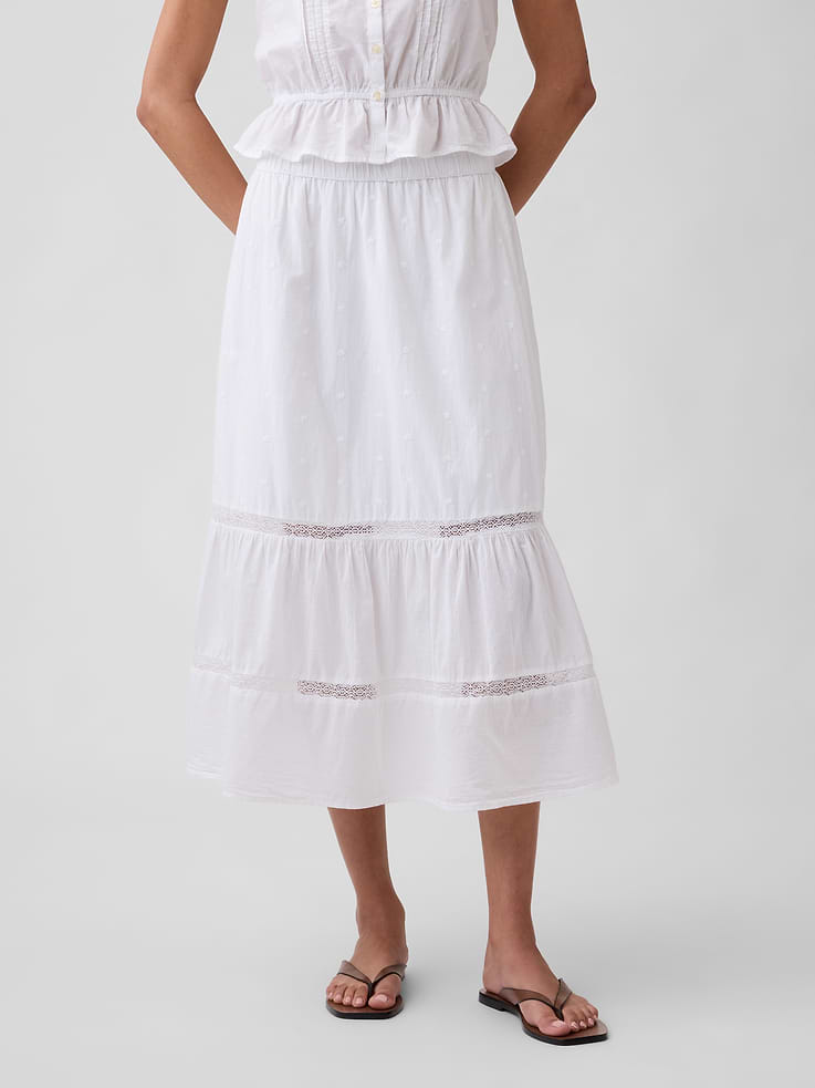 Image 3 of 5, Relaxed Tiered Maxi Skirt