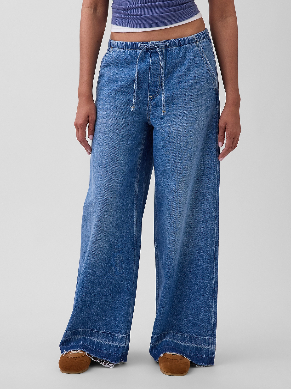Mid Rise UltraSoft Easy Baggy Jeans | Gap