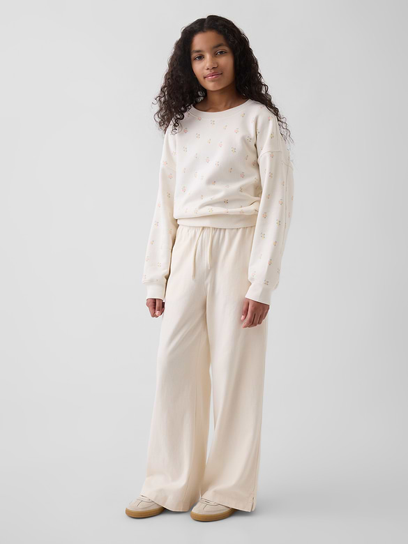 Kids Heavyweight Wide-Leg Pants
