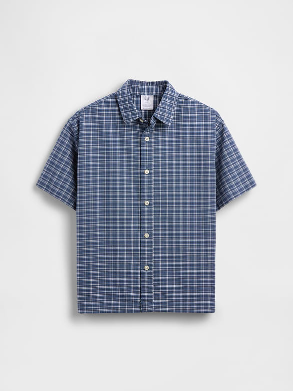 Kids Relaxed Plaid Oxford Shirt