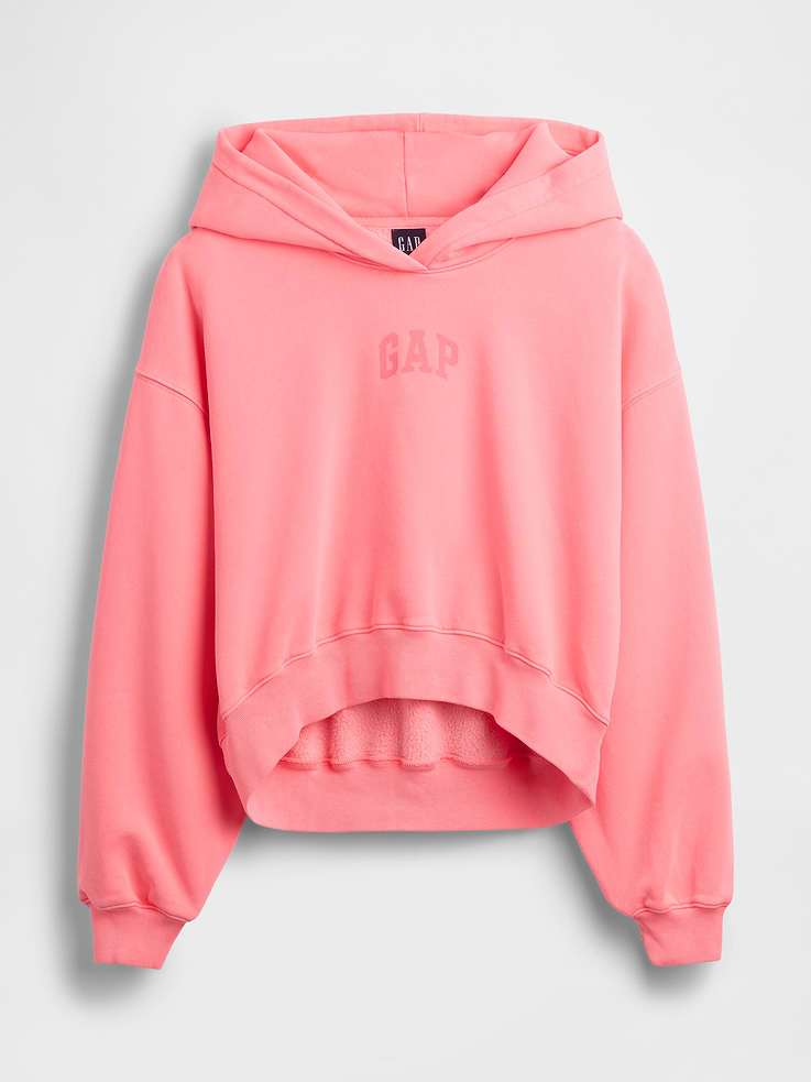 Image number 5 showing, VintageSoft Oversized Crop Logo Hoodie