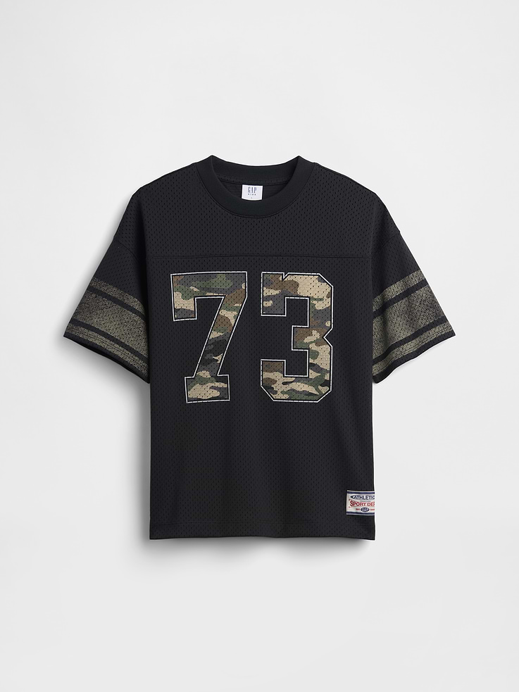 Image 2 de 5, T-shirt surdimensionné en maille de jersey à imprimé pour Enfant