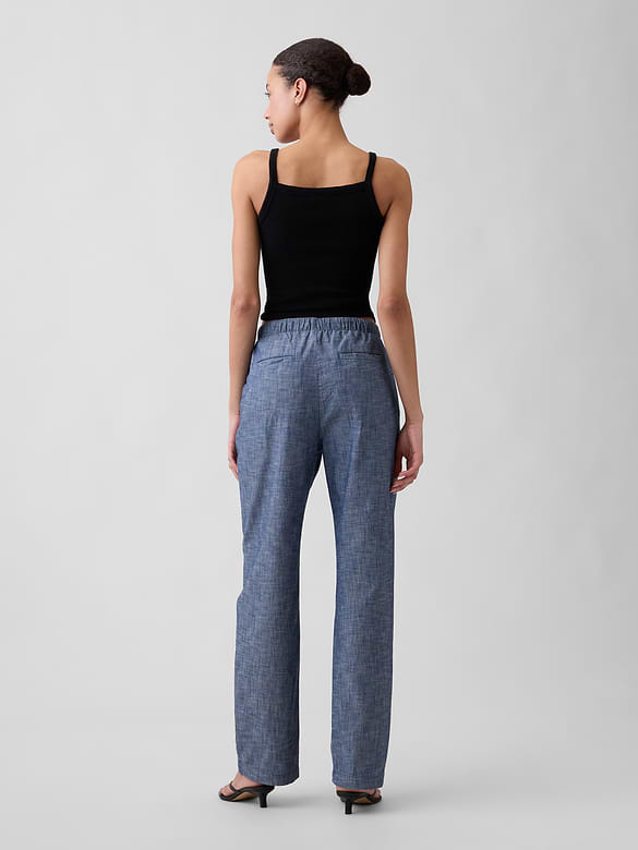 Mid Rise Easy Twill Pants