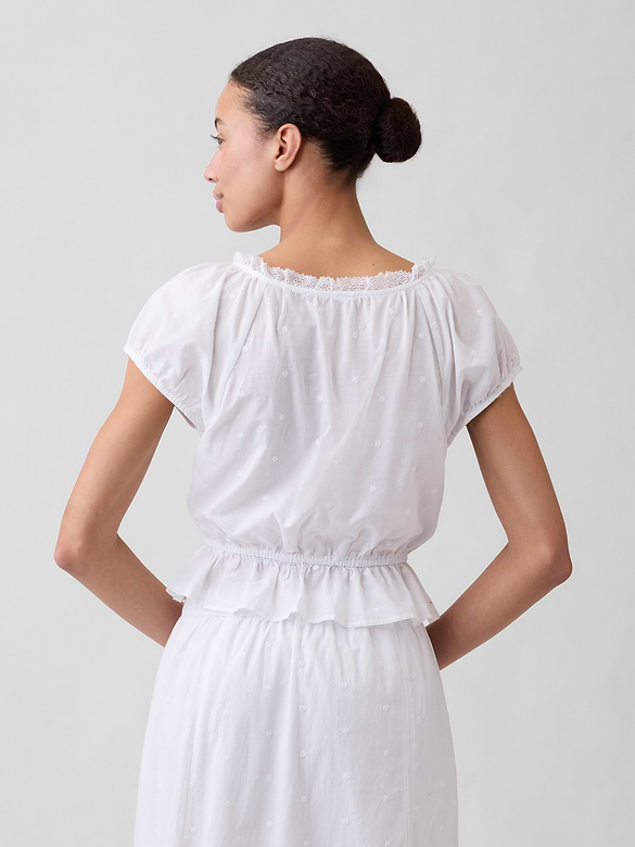 Cap-Sleeve Pintuck Top
