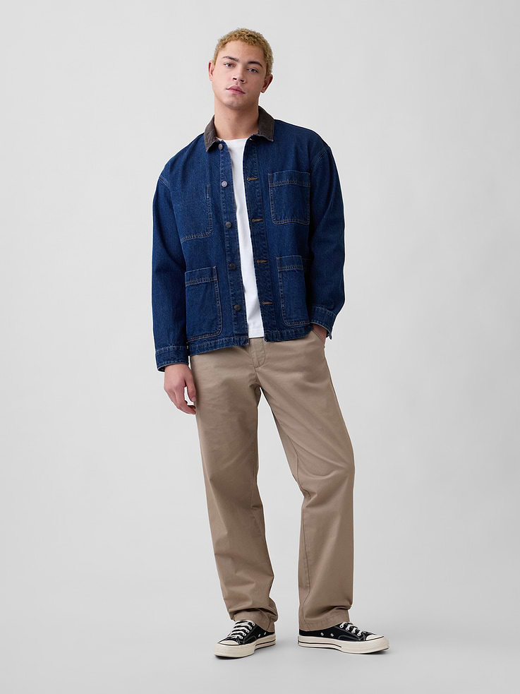 Image number 1 showing, Relaxed Pull-On Khakis