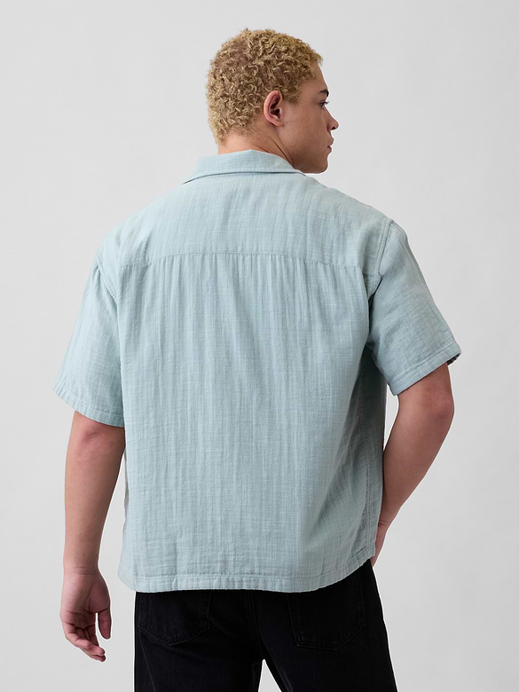 Gauze Vacay Shirt in Boxy Fit