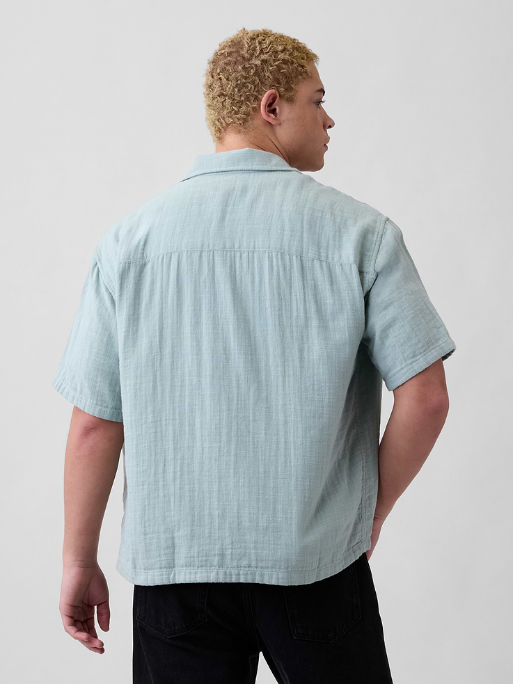 Image number 2 showing, Gauze Vacay Shirt in Boxy Fit