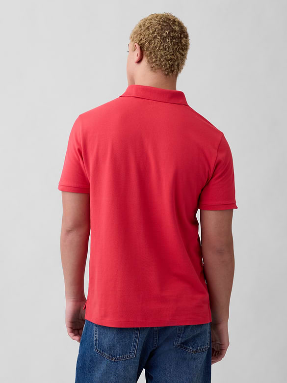 Colorblock Stretch Pique Polo Shirt