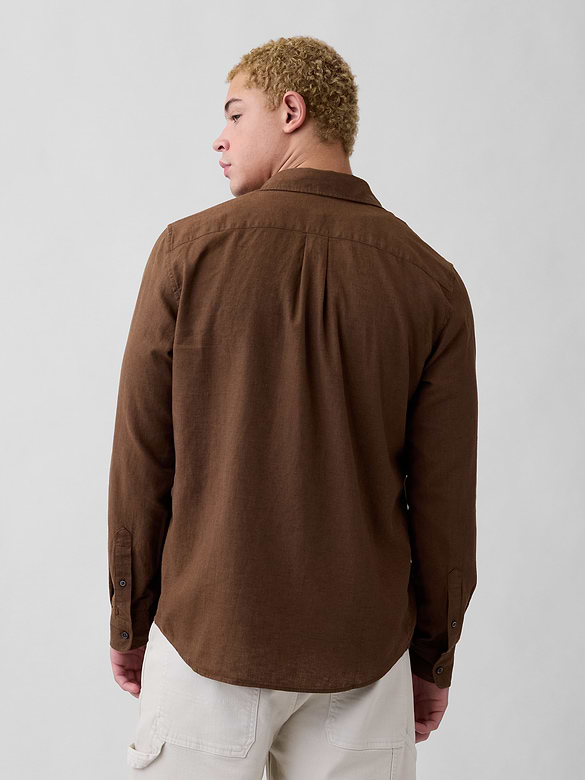 Linen-Blend Shirt in Standard Fit