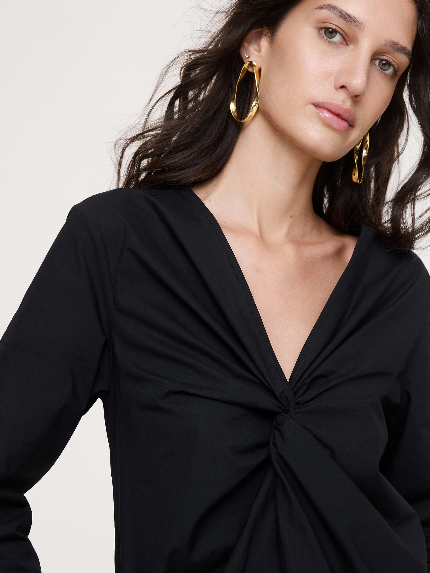 Image number 6 showing, Cotton Poplin Twist-Front Top
