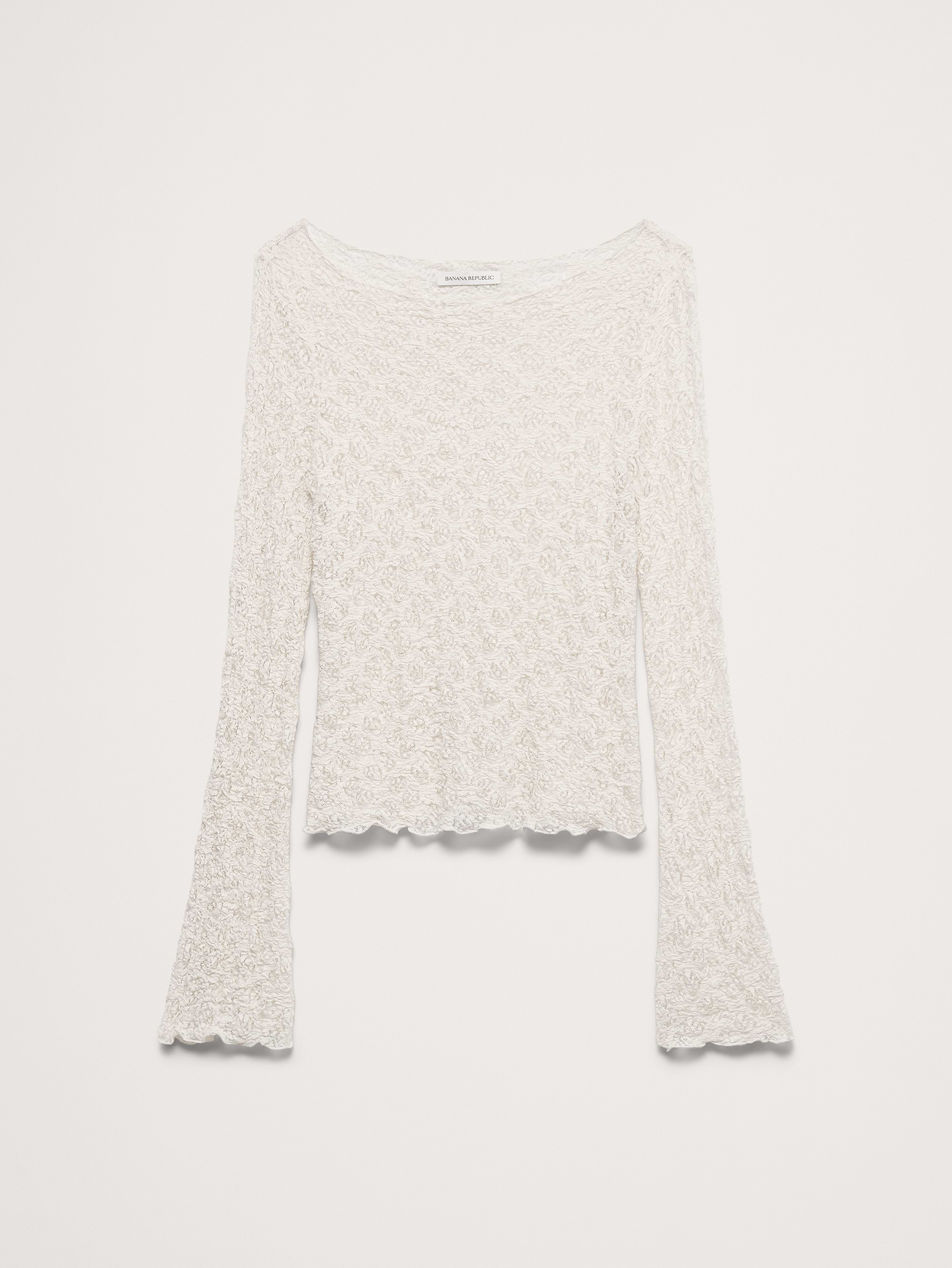 Image number 4 showing, Lace Flare-Sleeve Top