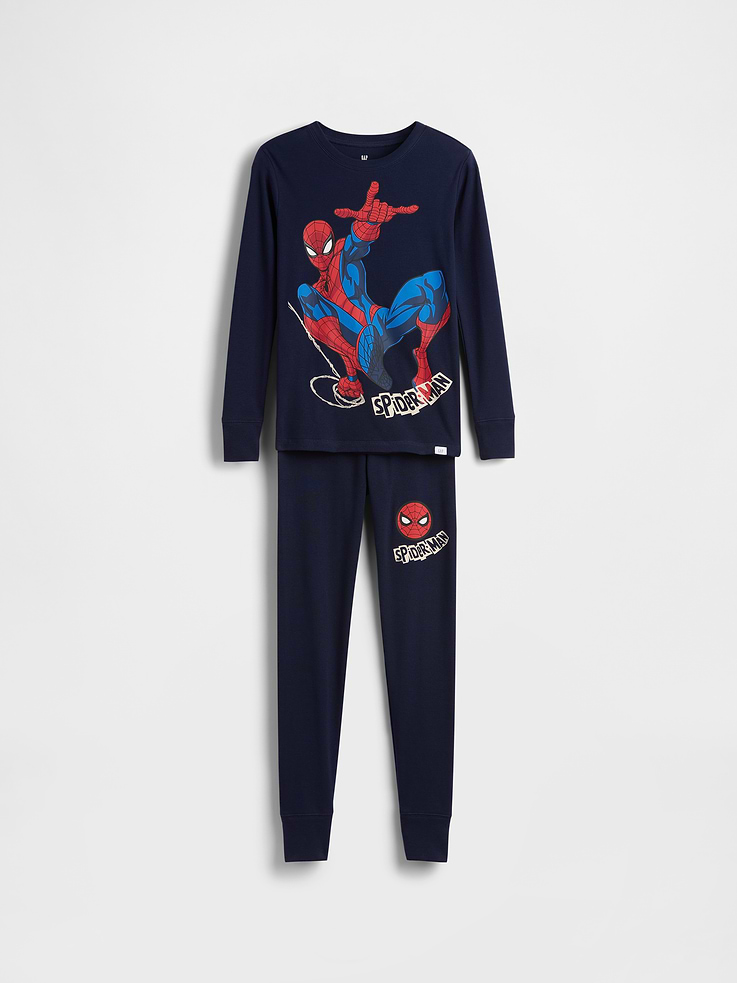 Image number 1 showing, Kids Spider-Man Organic Brushed Cotton PJ Set
