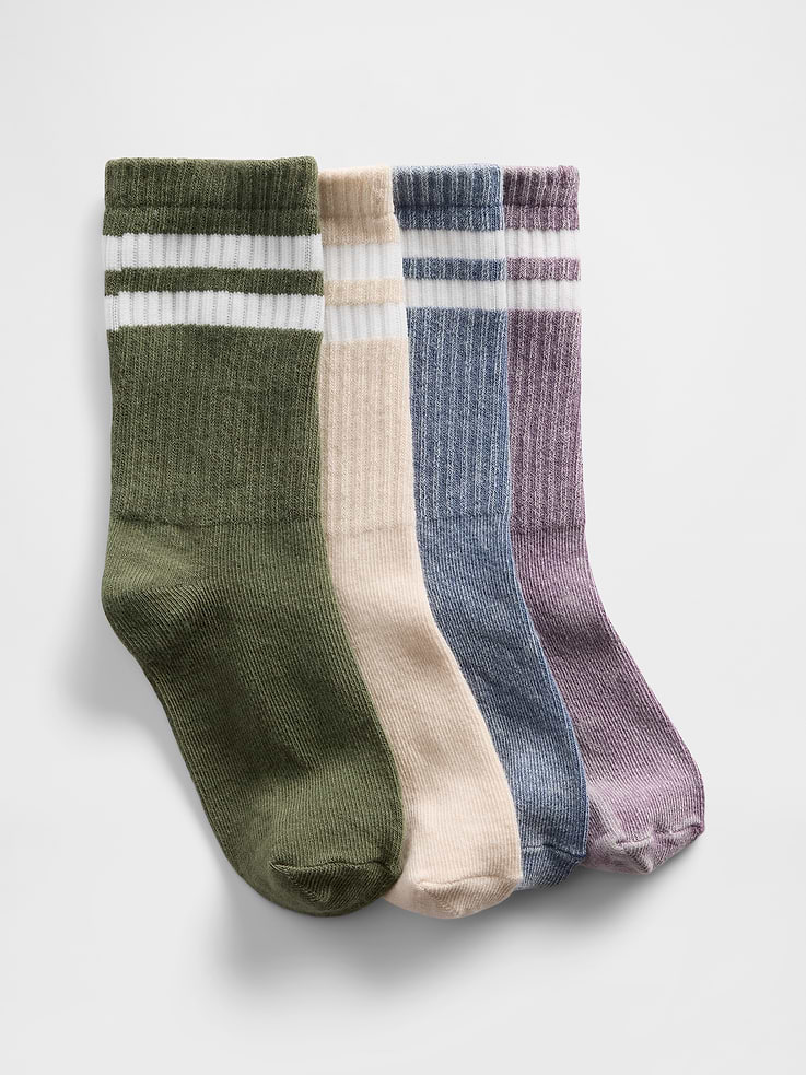 Image number 1 showing, Kids Varsity Crew Socks (4-Pack)