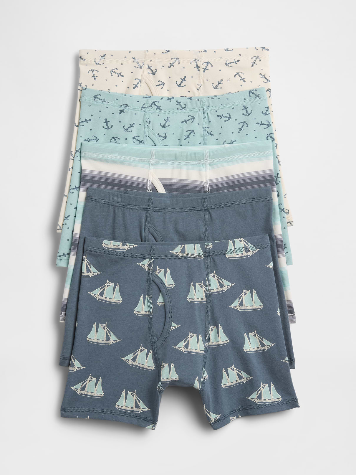 Kids Organic Stretch Cotton Boxer Briefs (5-Pack)