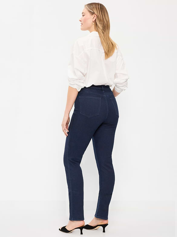 High-Waisted Slim Jeans