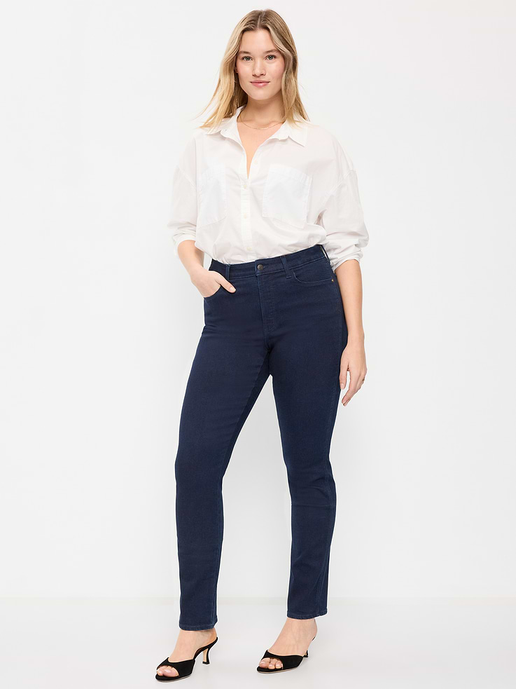 L'image numéro 6 présente Jean étroit à taille haute