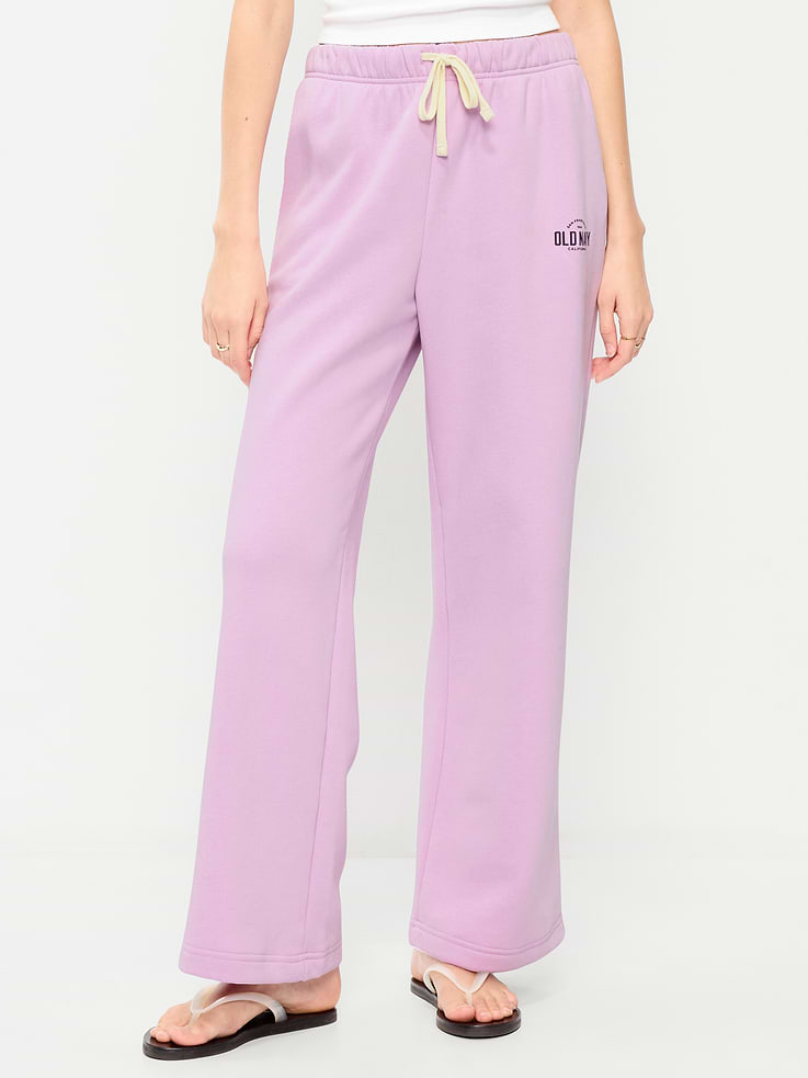 L'image numéro 2 présente Pantalon en coton ouaté Vintage à taille très haute à logo