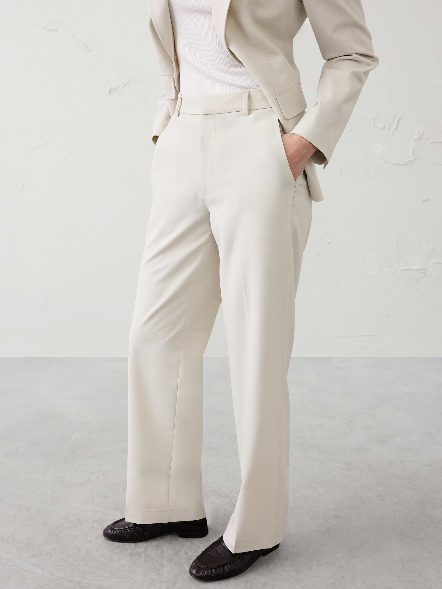 Image number 6 showing, Straight High-Rise Sculpted Trouser