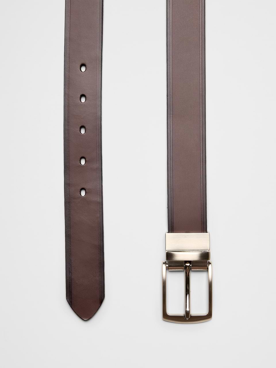 men's reversible leather dress belt Cognac/Black Regular Size 36 Naxos AW26