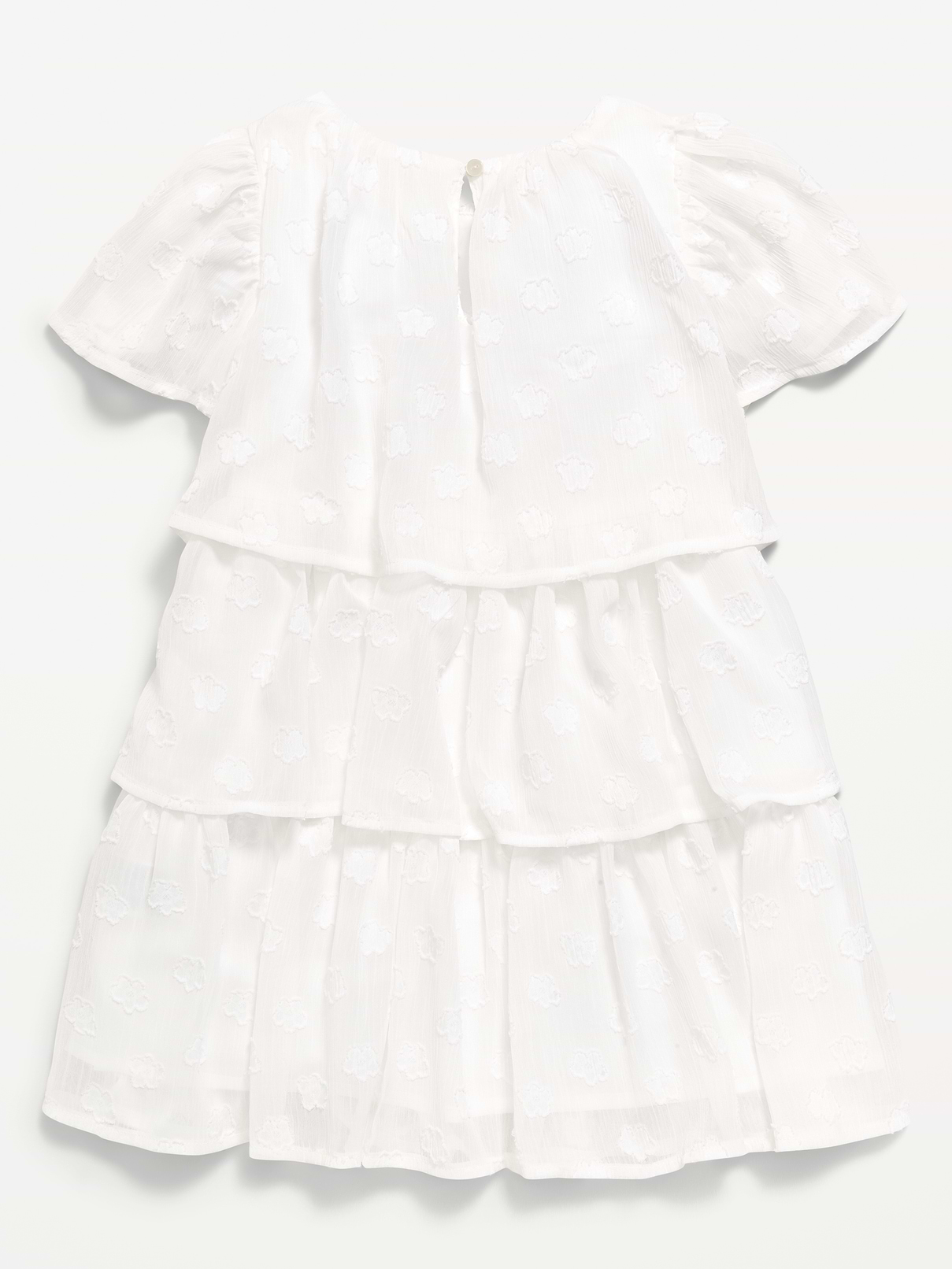 Image number 3 showing, Short-Sleeve Textured Tiered Swing Dress for Toddler Girls