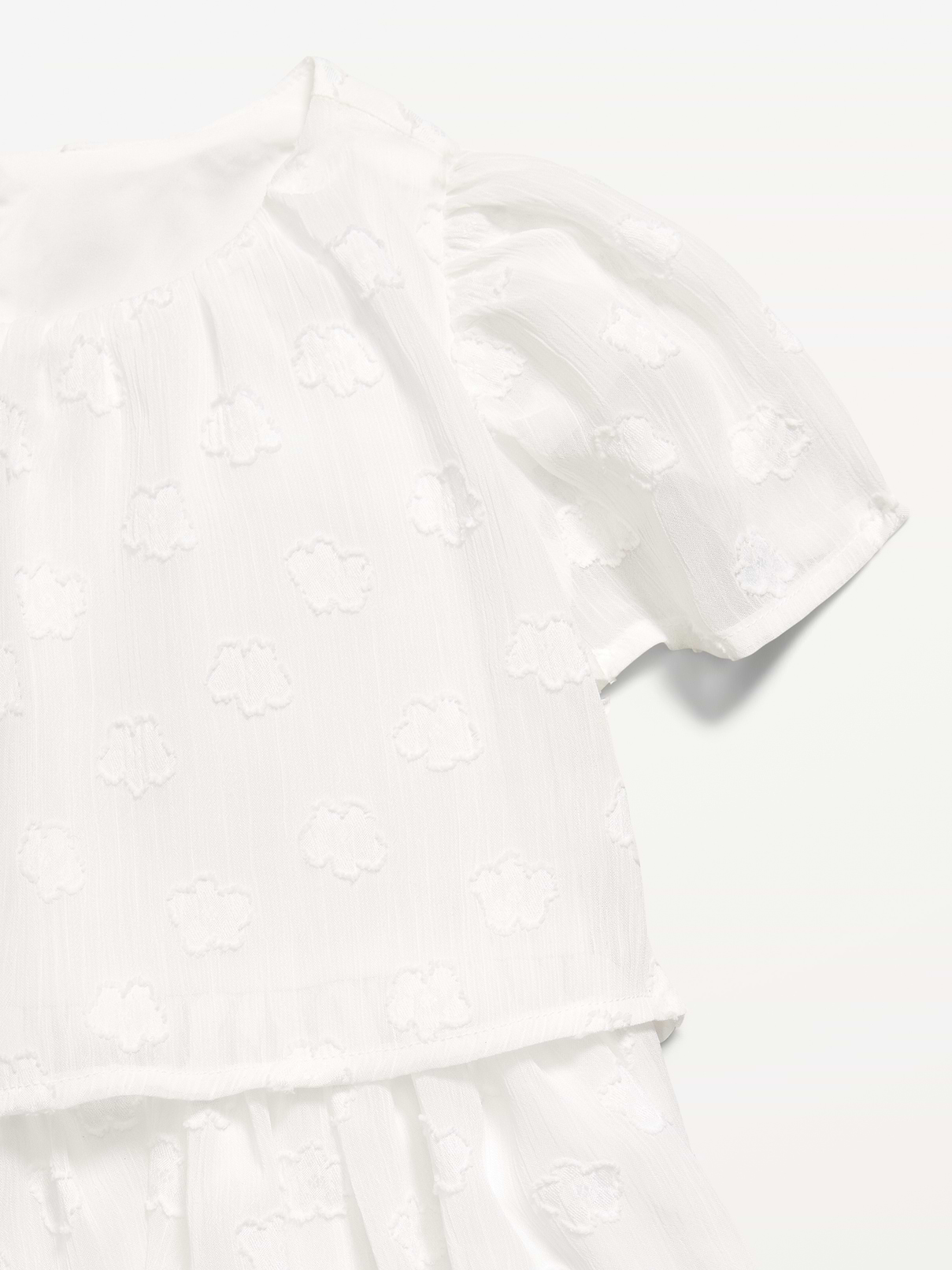 Image number 4 showing, Short-Sleeve Textured Tiered Swing Dress for Toddler Girls