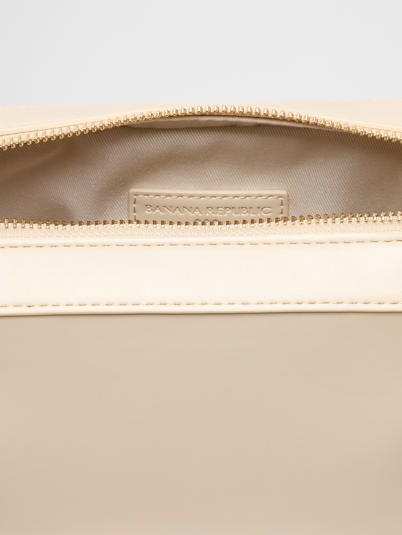 Vegan Leather East West Top Handle Bag