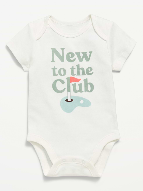 Short Short-Sleeve Unisex Graphic Bodysuit for Baby under $10 clearance