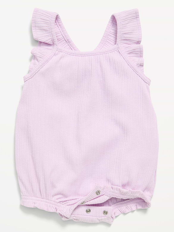 Sleeveless Ruffle-Trim Romper for Baby