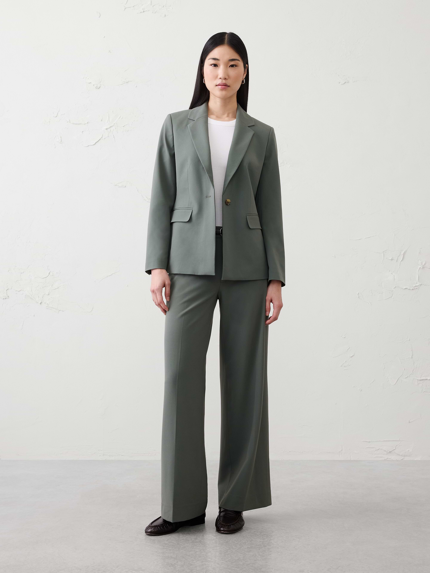 Image number 1 showing, Sculpted Stretch Long Blazer
